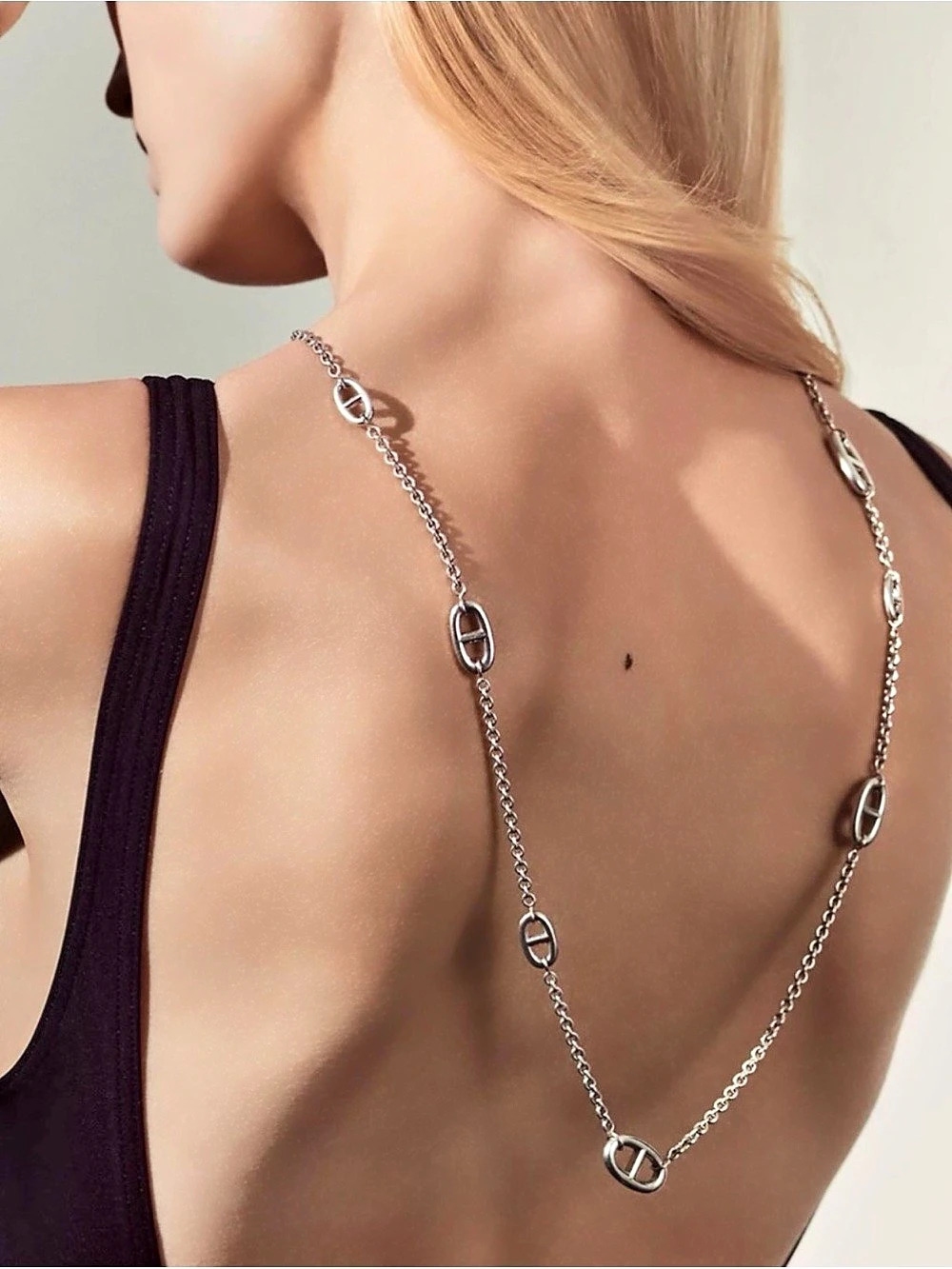 NWT Hermès Farandole Long Sterling silver 80 necklace